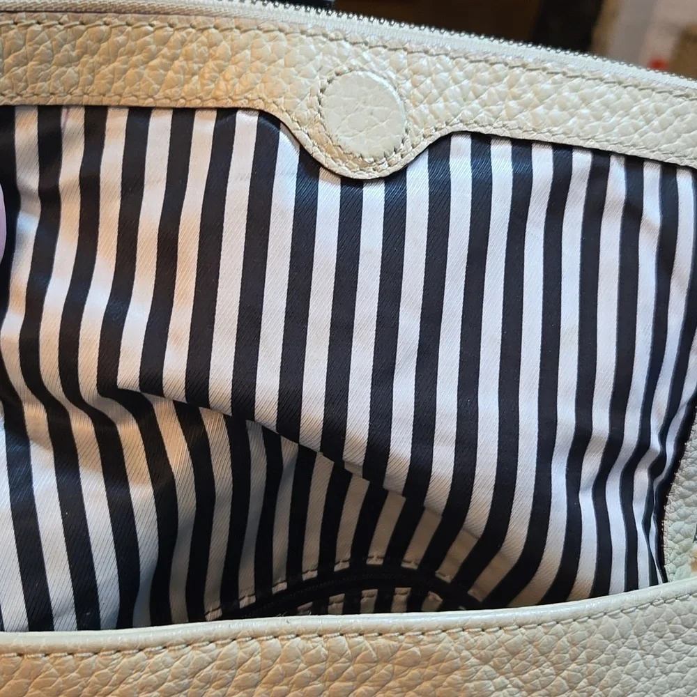 Black and Cream Leather Bag